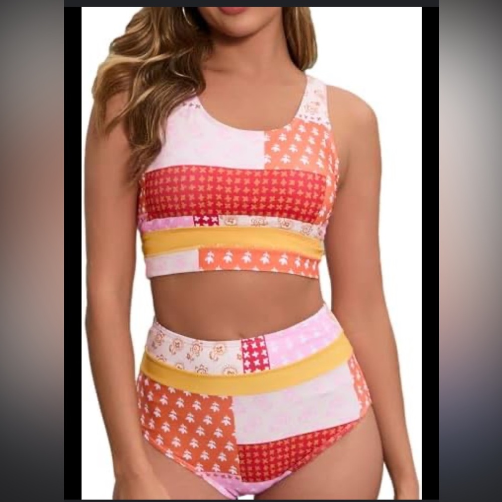 Nani swimwear Colorful Patchwork Bikini Set size: small